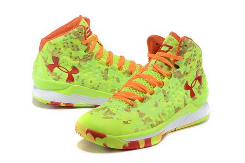 Mens Under Armour Curry One Fluorescent Green Red Taiwan
